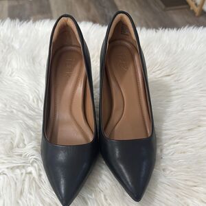 Nordstrom Black Pointed-Toe Heels Sleek Medium-Height